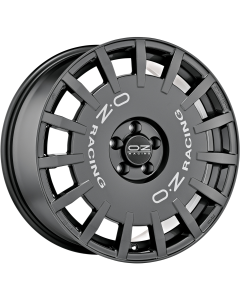 Oz Rally Racing Dark Graphite Silver Lettering