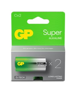 GP Super Alkaline C-batteri 14A/LR14 2-pak