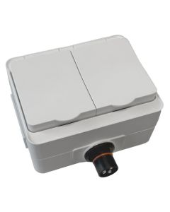 DEFA Plugin udtag 230V Dobbelt hvid
