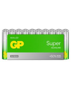 GP Super Alkaline AAA-batteri 24A/LR03 20-pak