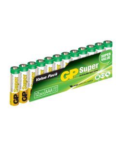 Gp lr03/aaa batterier 12 stk.
