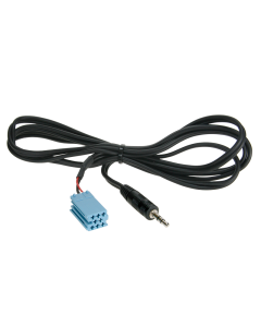 Aux adapter MINI-iso->mini-jack 1,25 m.