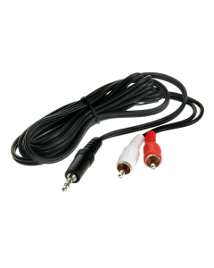 Adapterkabel 3,5mm minjack til phono 1,5 meter