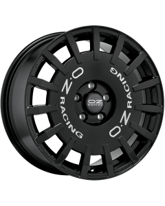 Oz Rally Racing Gloss Black Silver Lettering