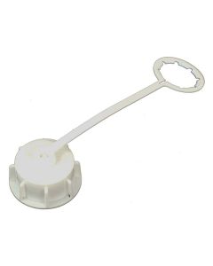 Låg til benzindunk ny hvid