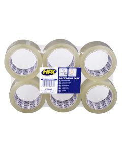 HPX pakketape klar 50mm x 66m (6rl)