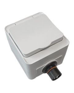 DEFA Plugin udtag 230V Single hvid
