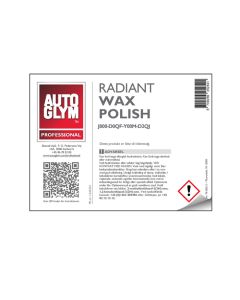 Label Autoglym Radiant Wax Polish