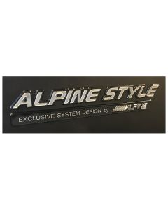 Alpine Style emblem sort/krom