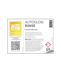 Label Autoglym Autogloss Rinse