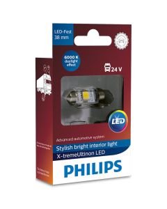 Philips X-tremeUltinon 6000K Pinol 38mm 24V - 1 stk.