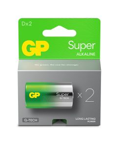 GP Super Alkaline D-batteri 13A/LR20 2-pak