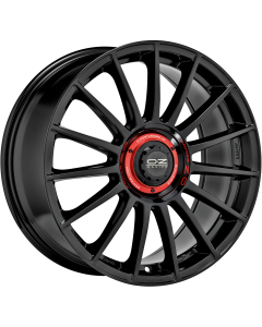 Oz Supertur Evoluzione Gloss Black + Red Lettering