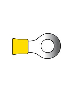 Kabelsko gul ring 5,3mm 2,5-6mm2 10 stk