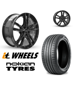 Sommer komplethjul i 19'' til Toyota bZ4X med Nokian dæk