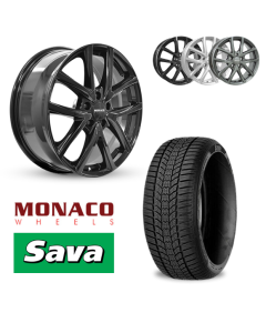 Vinter komplethjul i 17'' til Skoda Octavia med Sava dæk